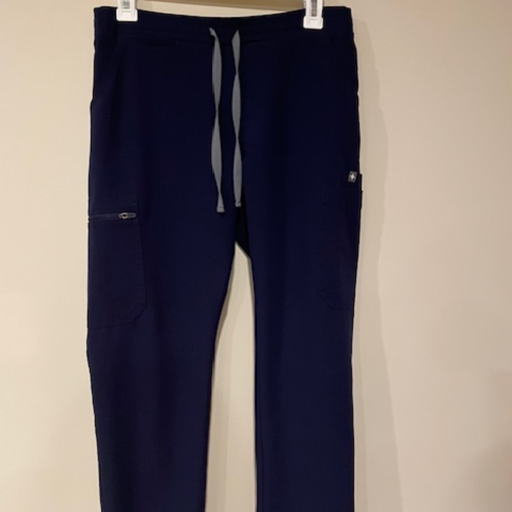 Navy Yola - Petite Skinny Scrub Pants Size S